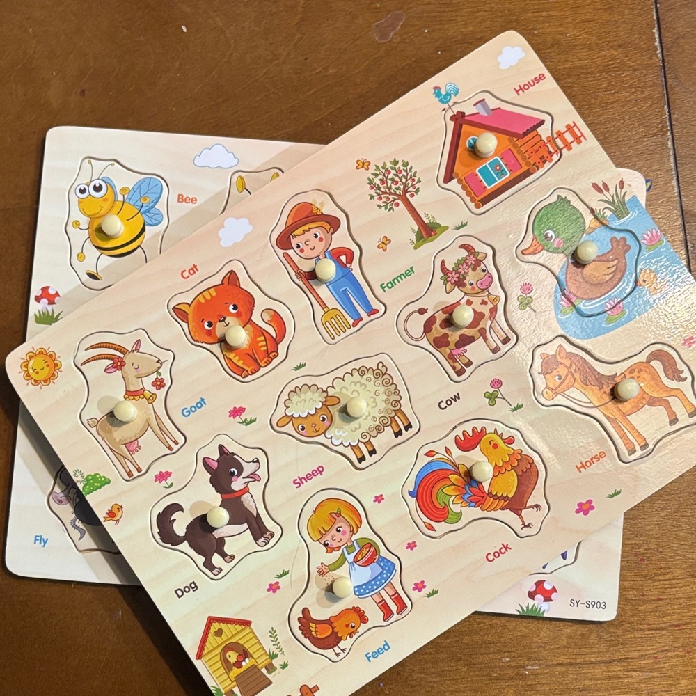 Wooden Farm Animal Puzzle for Kids